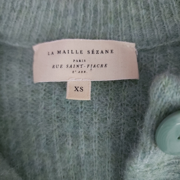 Sezane Othello Cardigan Green-Grey XS - Picture 7 of 11
